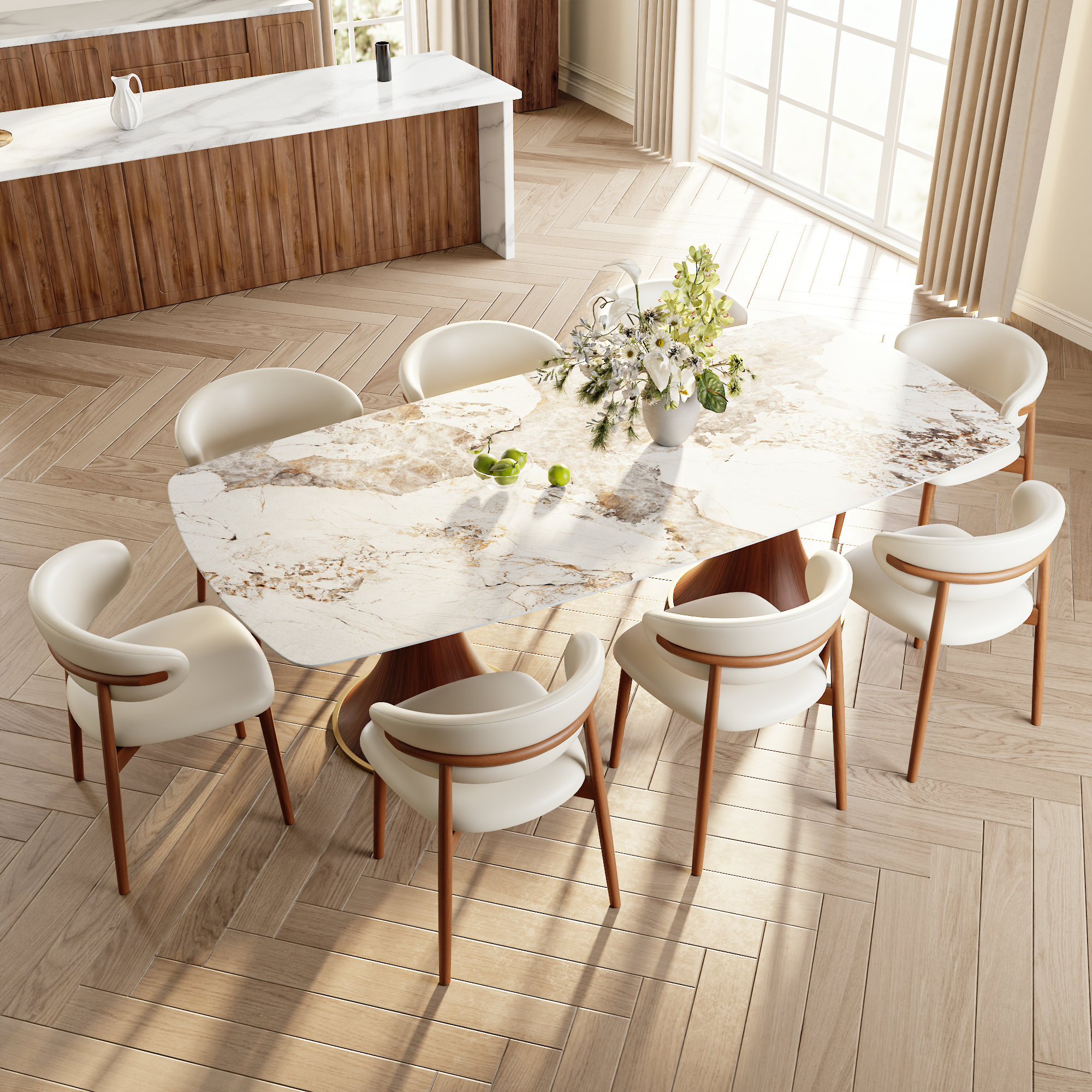 DINING TABLE | RECT TOP 27@りん 9+Pieces+Rectangular+Dining+